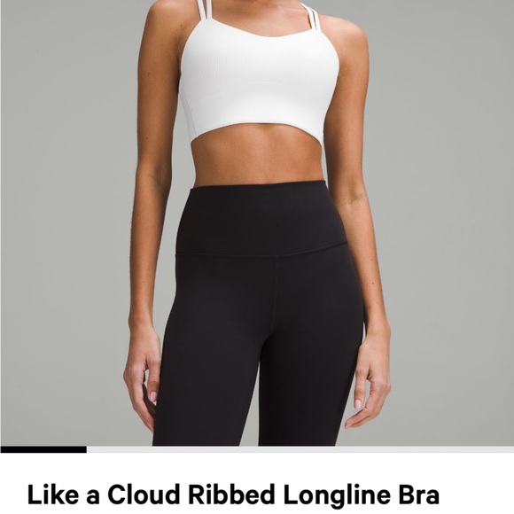 Like a Cloud Ribbed Longline Bra, light support, B/C Cup - Size 8 - Picture 3 of 4